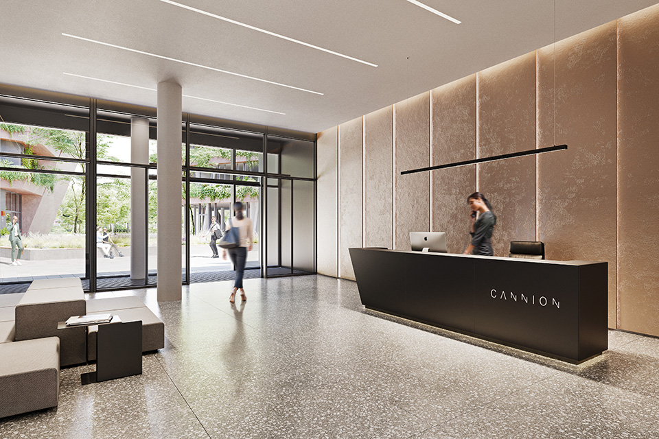 CANNION – Blick auf die Baukörper von der Mercedesstraße