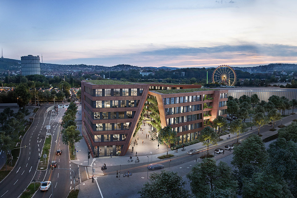 CANNION – Luftbild des Quartiers am NeckarPark
